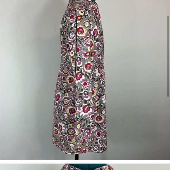 Boden grey floral print button down dress - Picture 3 of 5